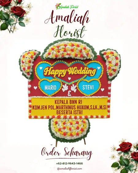 Papan Bunga Pernikahan Parak Batuang